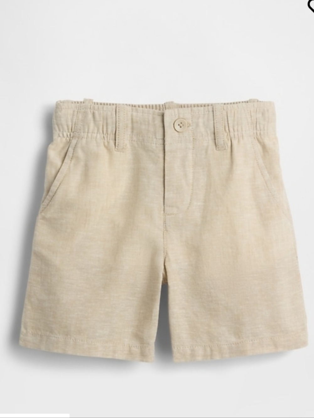 Gap Khaki Linen Shorts Size XS 4-5 Years Old